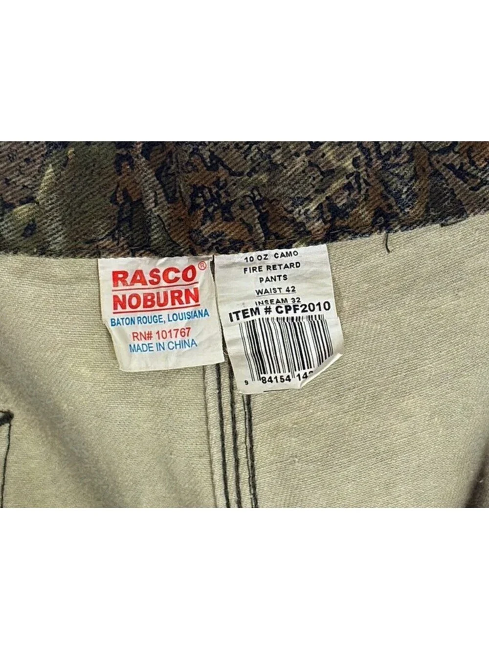 2010s RASCO FR Camo Carpenter Work Pants Flame Resistant